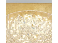Clearance Searchlight 1 ljus fyrkantig led taklampa - bladguld med klar akryl Dorado