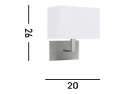 Searchlight 1 ljus inomhusvgglampa satin silver med vit skrm, E27 Plateado Online