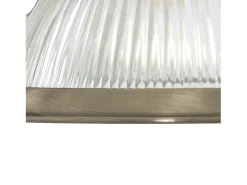 Searchlight American Diner 1 ljus vgglampa antik mssing med ribbad glasskrm, E27 Camel New