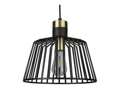 Hot Searchlight Bird Cage 1 Light Cage Takhnge Antik Mssing, Matt Svart, E27 Camel