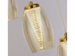 Outlet Searchlight Cyclone Colgante 5 Luces , Copa Champán Bronce
