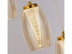 Outlet Searchlight Cyclone Colgante 5 Luces , Copa Champán Bronce