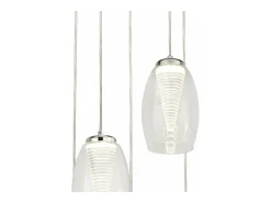 Searchlight Cyclone5 Ljus Drop Pendel, Klart glas 3000K Gris Discount