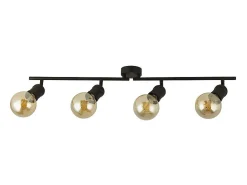 Plafón-Searchlight DanceSpirit 4 Light Bar Taklampa, Sandsvart Negro