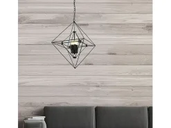 Hot Searchlight DIAMOND 3 ljus takhnge - svart med klarglaspaneler Negro