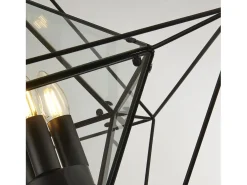 Hot Searchlight DIAMOND 3 ljus takhnge - svart med klarglaspaneler Negro