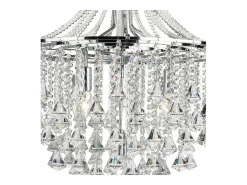 Lámpara Suspendida-Searchlight Dorchester 5 ljus ljuskrona kromfinish, E14 Gris