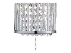 Searchlight Elise 2 ljus inomhus vgglampa krom, kristall, G9 Gris Clearance