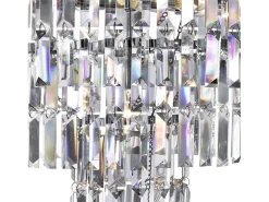 Lámpara Suspendida-Searchlight EmPIRe 5 ljus ljuskrona kromfinish, E14 Gris
