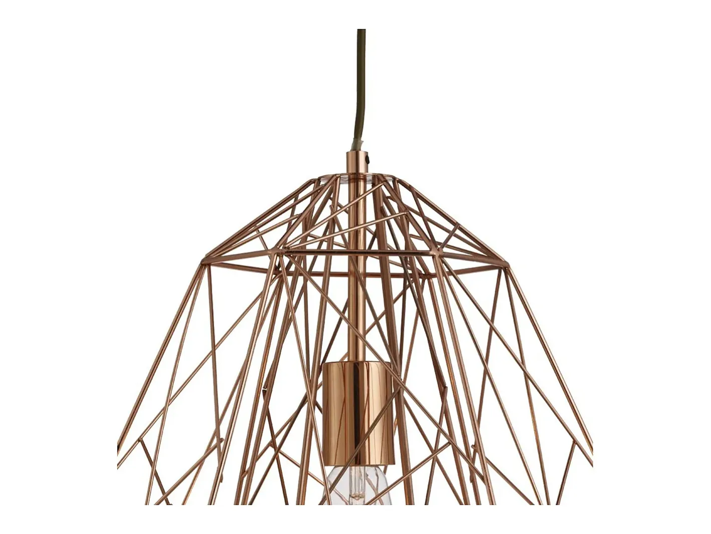 Hot Searchlight Geometric Cage 1 ljustrd takhnge koppar, E27 Cobrizo