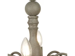 Lámpara Suspendida-Searchlight Greythorne 8 ljus ljuskrona gr finish, E14 Gris