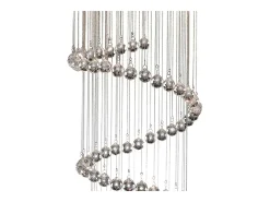 Sale Searchlight Hallway 5 Ljus Spiral Cluster Pendel Krom med Kristaller, G9 Gris
