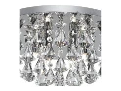 Searchlight Hanna 6 Light Ceiling Semi Flush Light Chrome with Crystals, G9 Gris Online