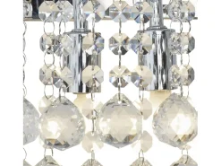 Aplique Para Pared-Searchlight Hanna Indoor Wall 2 Light Chrome with Crystals, G9 Gris