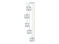 Searchlight Ice Cube LED 8 Light Spiral Cluster Pendel Kromglas Gris Discount