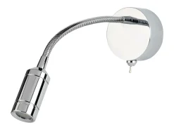 Searchlight LED 1 Ljus Justerbar Vgglslampa inomhus Krom Gris