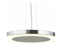 Searchlight Lexi 1 Ljus Tak Pendel Krom, Vit, Glas Integrerad LED Gris Discount