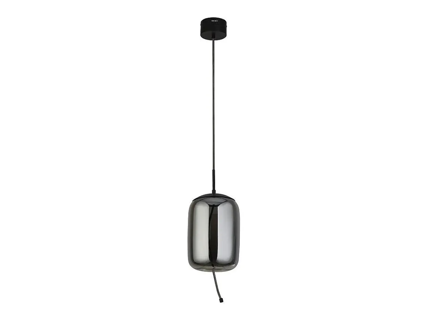 Searchlight Lisbon1 ljus LED-hänge, svart och rökt glas 2700K Negro New