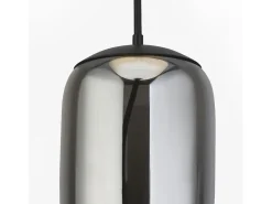 Searchlight Lisbon1 ljus LED-hänge, svart och rökt glas 2700K Negro New