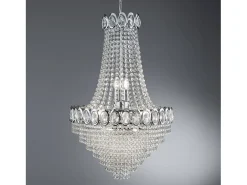 Online Searchlight Louis Philipe 11 ljus ljuskrona kromfinish, E14 Gris