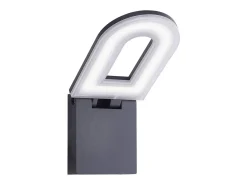 Searchlight Manhattan LED utomhus aluminium frostat vggljus gr IP44 Gris