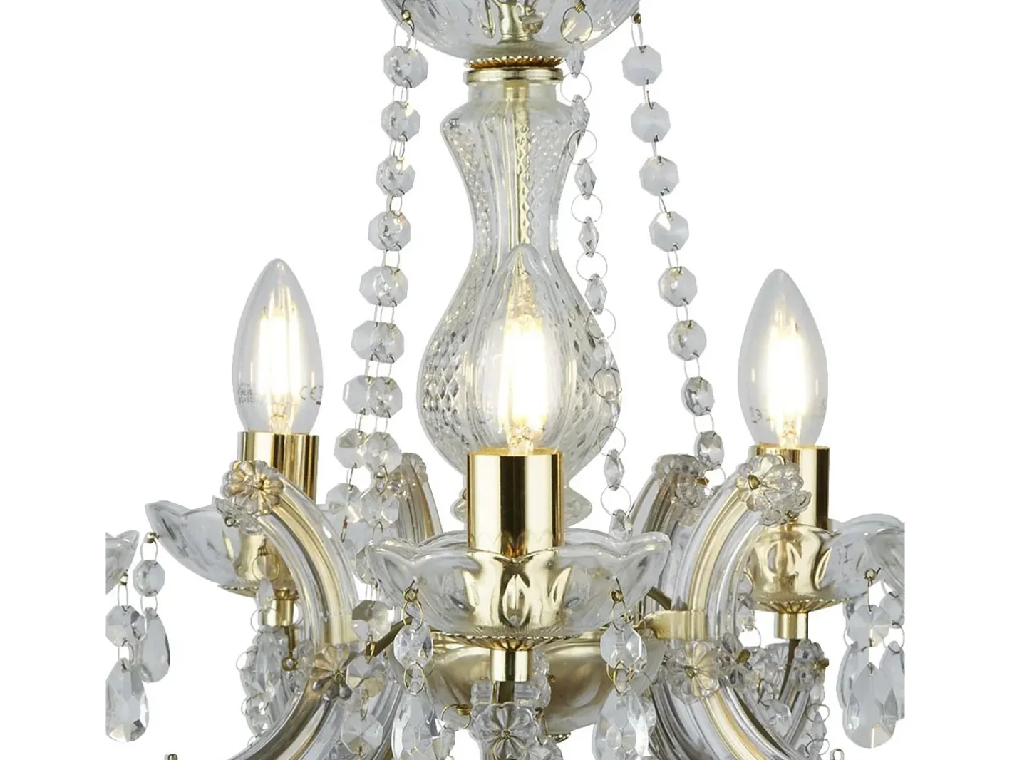 Searchlight Marie Therese 5 ljus kristallkrona polerad mssing, E14 Camel Online