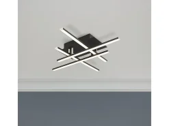 Plafón-Searchlight MATRIX Integrerad Led Flush Fitting 4 Ljussvart Negro