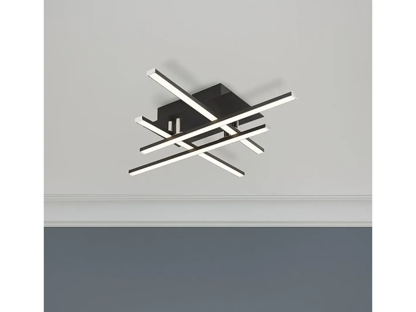 Plafón-Searchlight MATRIX Integrerad Led Flush Fitting 4 Ljussvart Negro