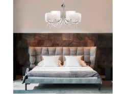 Searchlight Nina 8 Ltt flerarmad ljuskrona kromfinish, E14 Gris Sale