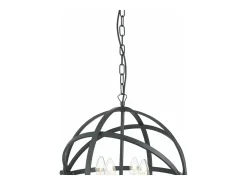 Searchlight Orbit 4 ljus sfrisk bur takhnge matt svart, E14 Negro Hot