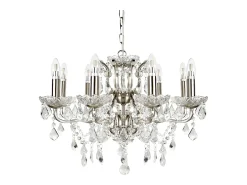 Searchlight Paris 8 ljus ljuskrona satin silver finish, E14 Plateado New