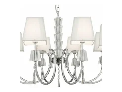 Searchlight Portico 8 Ltt flerarmad ljuskrona kromfinish, G9 Gris Hot