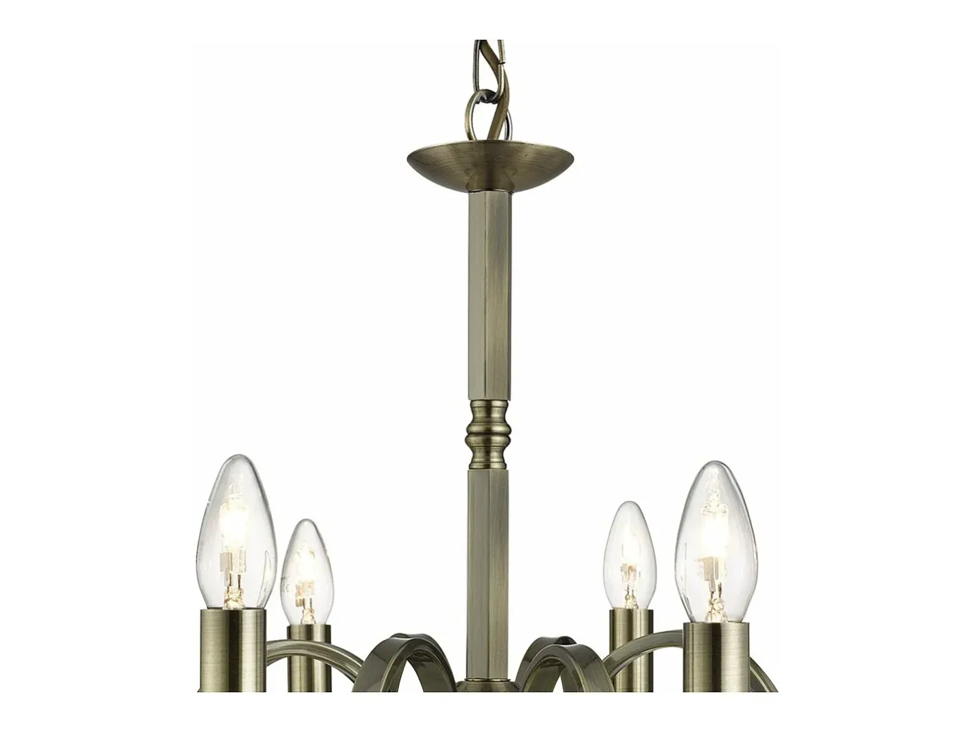 Searchlight Richmond 8 ljus ljuskrona antik mssingsfinish, E14 Camel