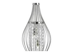 Outlet Searchlight Rocket 2 ljus takhnge krom med glaskristaller, G9 Gris