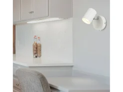 Searchlight Rollo Integrerad LED 1 ljus Vgglampa inomhus Vit Blanco Outlet
