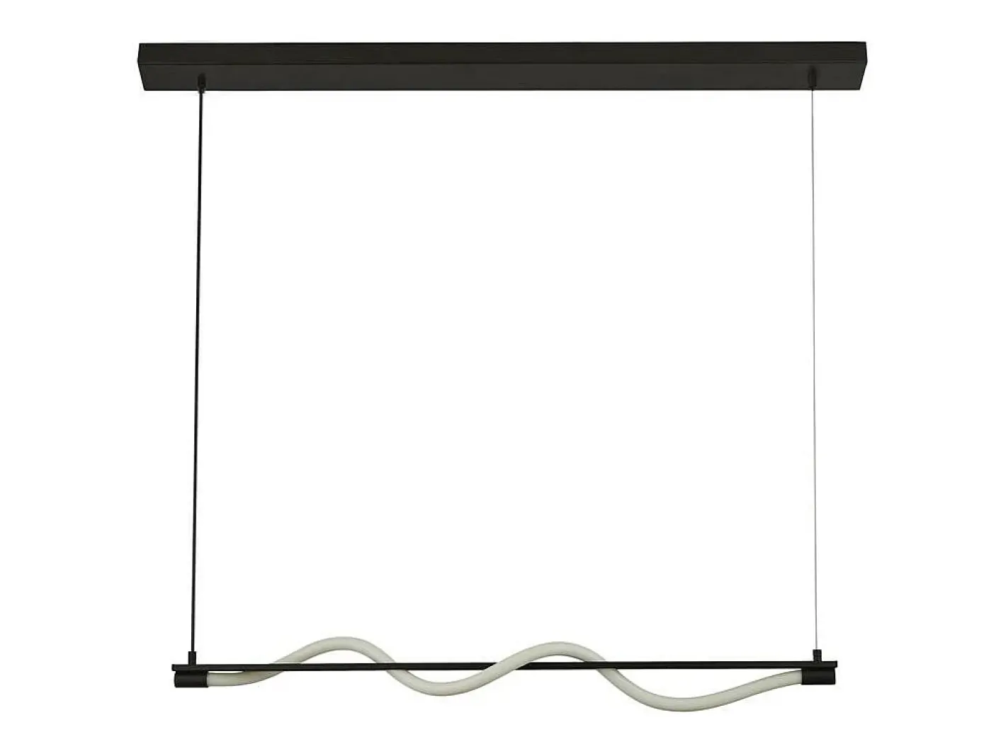 Lámpara Suspendida-Searchlight Serpent1 Ljus LED Konvertibel Till Semi Spola Pendel, Svart, Akryl 2700K Blanco
