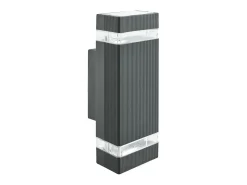 Searchlight SheffieldUtomhus & Veranda Up Down Väggfäste, Svart, Klar Diffusor IP44 2700K Negro Best