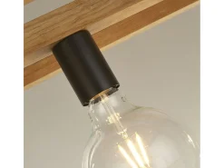 Searchlight SquareVävd bambu trä 4 ljus hänge Negro Online