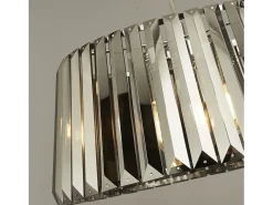 New Searchlight Tiaraljushänge, krom rökglas Gris