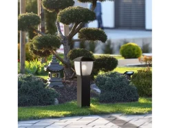 Discount Searchlight Utomhusstolpe (730 mm hjd) - Svart med genomskinliga frostade paneler Negro