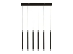 Lámpara Suspendida-Searchlight Wands6 Ljus LED Bar Pendel Svart 2700K Negro