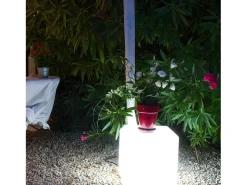 Lumisky Iluminación Exterior-Sector cúbico iluminado H40CM CARRY Blanco