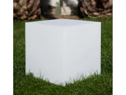 Lumisky Iluminación Exterior-Sector cúbico iluminado H40CM CARRY Blanco
