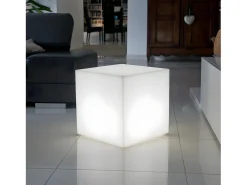 Lumisky Iluminación Exterior-Sector cúbico iluminado H40CM CARRY Blanco