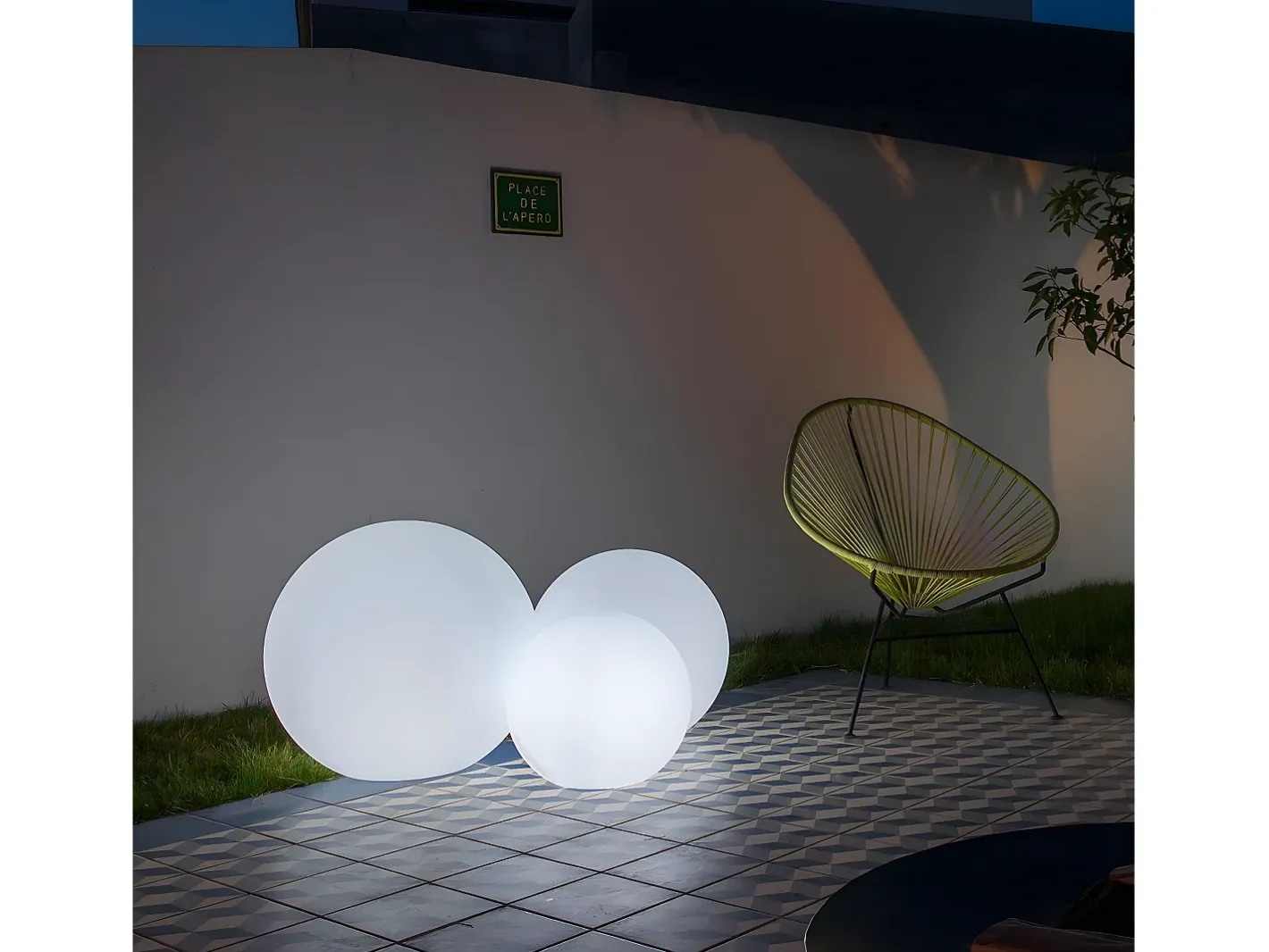 Outlet Lumisky Sector de bola de luz D60CM BOBBY Blanco