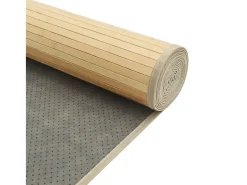 Garden Furniture Alfombra De Salón-Senad Alfombra cuadrada bambú color natural claro 100x100 cm Beige