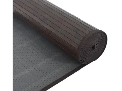 Garden Furniture Alfombra De Salón-Senad Alfombra rectangular bambú marrón oscuro 80x500 cm Marru00f3n