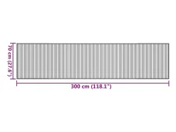 Garden Furniture Senad Alfombra rectangular bambú marrón oscuro 70x300 cm Marru00f3n