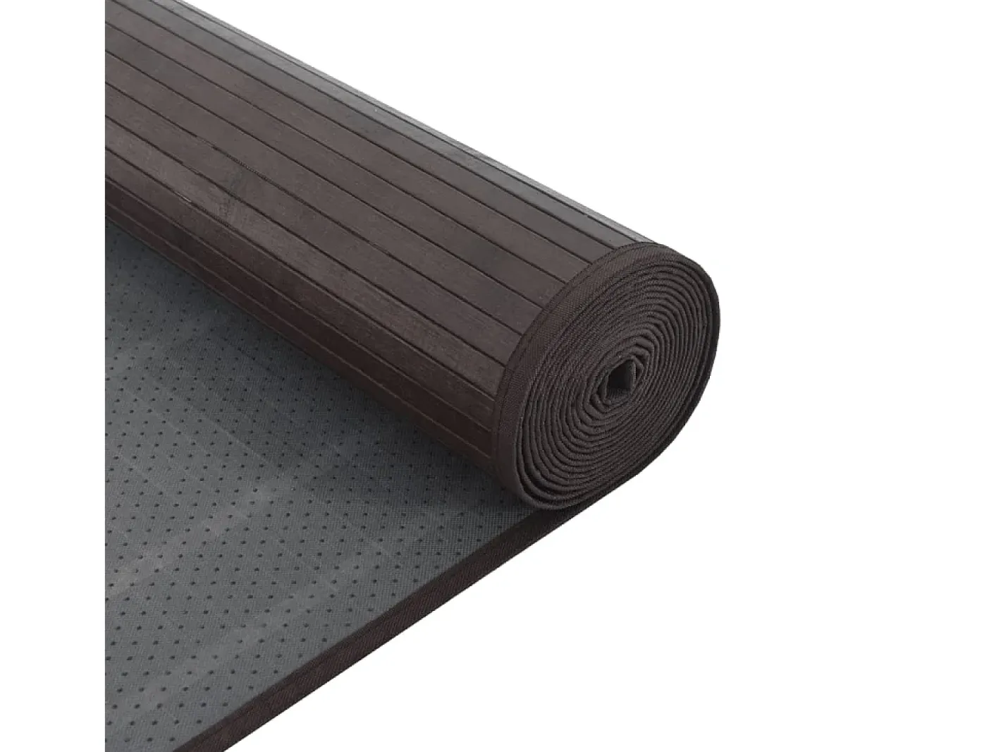 Garden Furniture Senad Alfombra rectangular bambú marrón oscuro 70x300 cm Marru00f3n