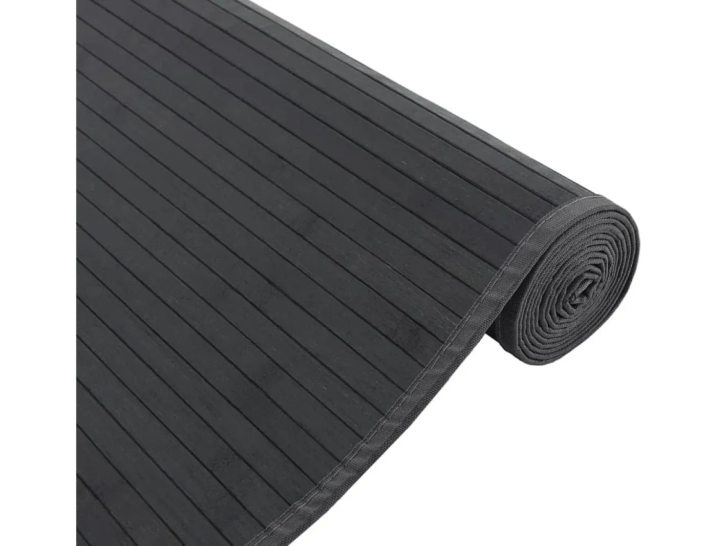 New Garden Furniture Senad Alfombra rectangular bambú 80x200 cm Negro